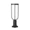 Z-Lite Leland Outdoor Pier Mounted Fixture, 1-Light, 7 In.W x 23 In.H, Sand Black/Sand Blast 5005PHM-553PM-BK-LED - alternate 2